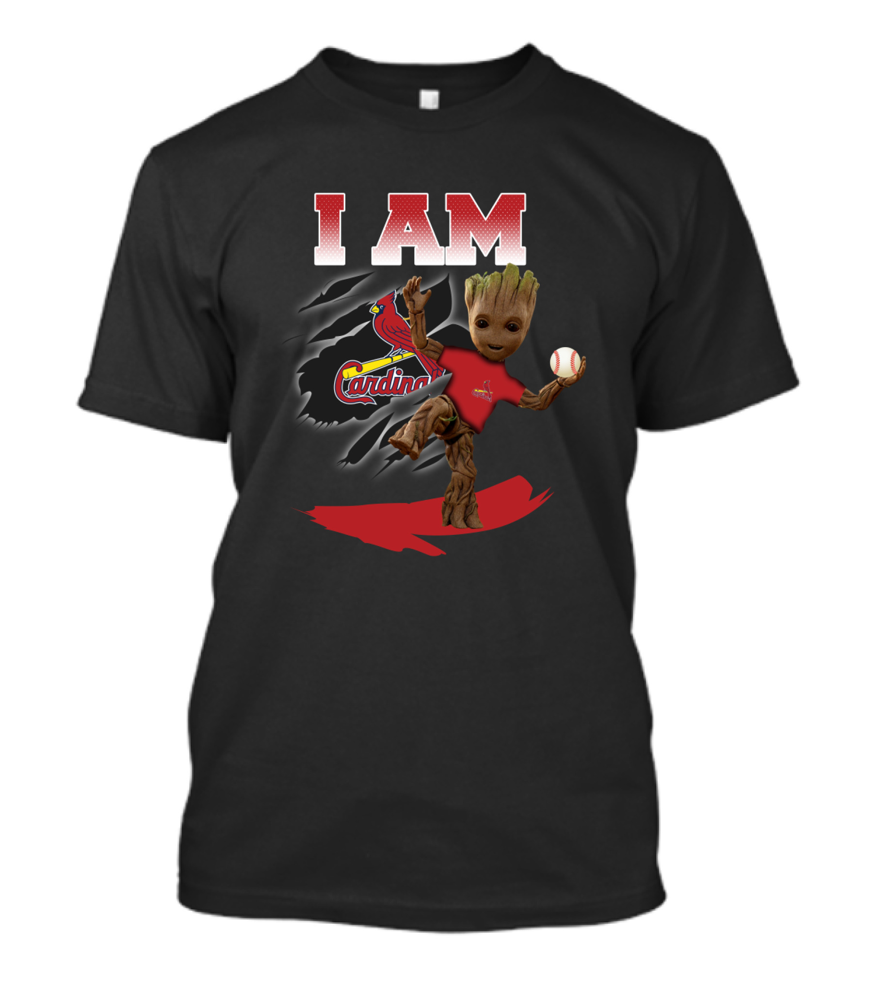 I Am St. Louis Cardinals Groot Baseball Fan T-Shirt
