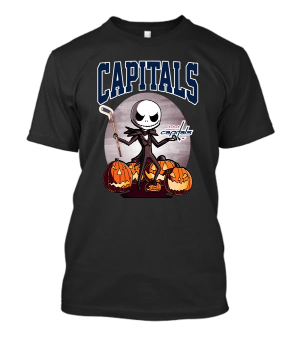 Capitals Jack Skellington Halloween Washington Capitals Hockey T-Shirt