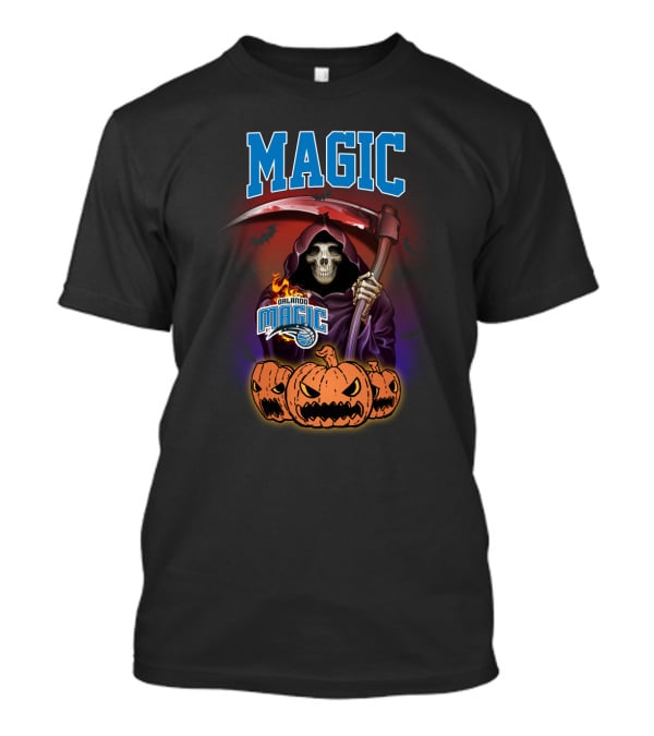 Orlando Magic Grim Reaper Halloween Pumpkins T-Shirt