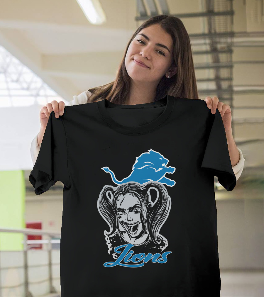 Harley Quinn Lions Detroit Fans T-Shirt