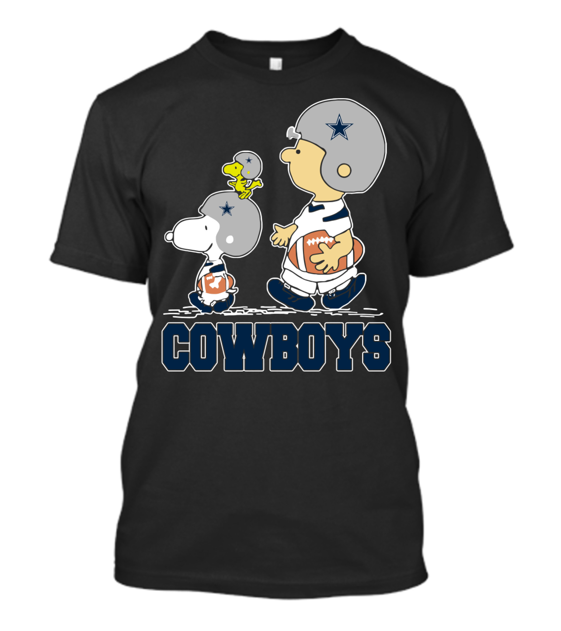 Snoopy Peanuts Dallas Cowboys Football Fans T-Shirt