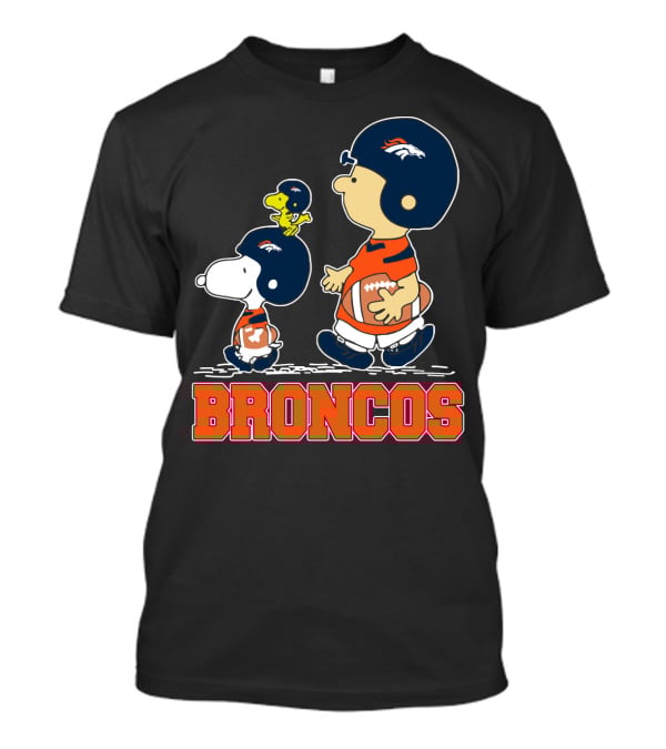Snoopy And Broncos Football Fans Team Spirit T-Shirt