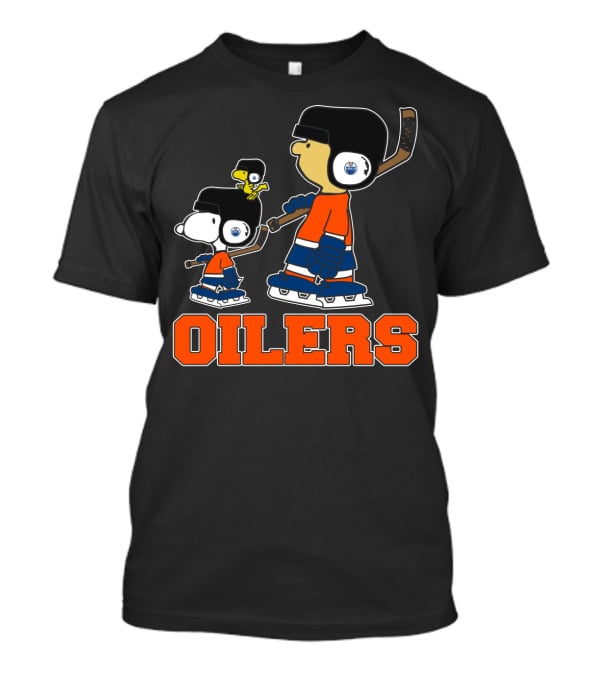 Snoopy And Woodstock Edmonton Oilers Hockey Fans T-Shirt