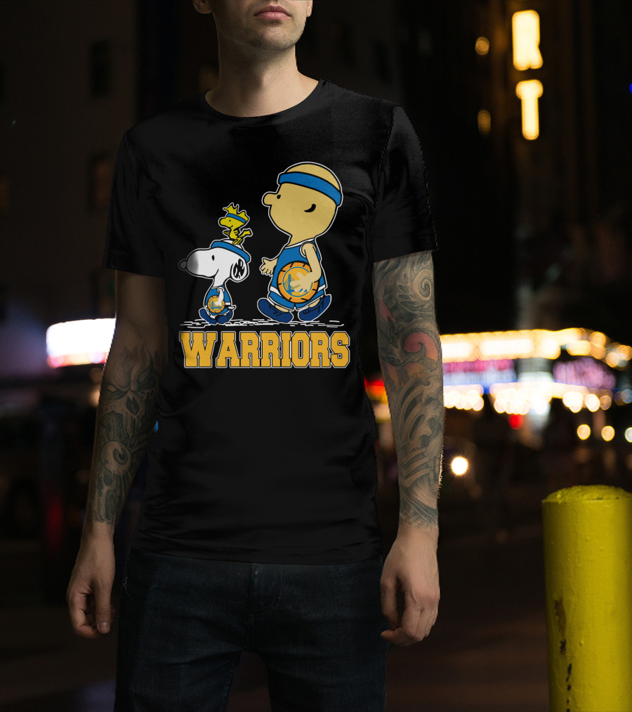 Snoopy And Friends Golden State Warriors Basketball Fans T-Shirt