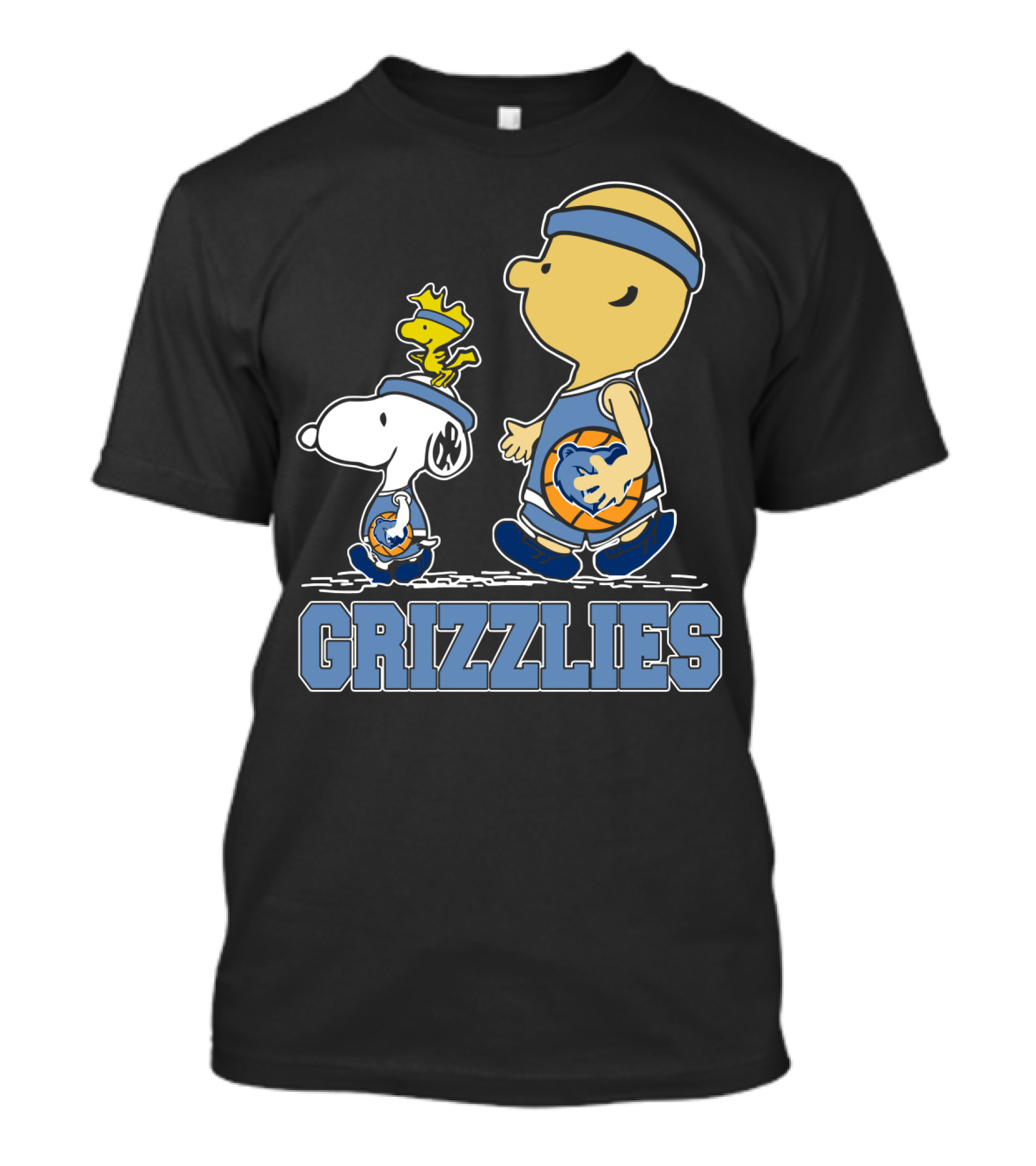 Snoopy Woodstock Charlie Brown Memphis Grizzlies Basketball Fans T-Shirt