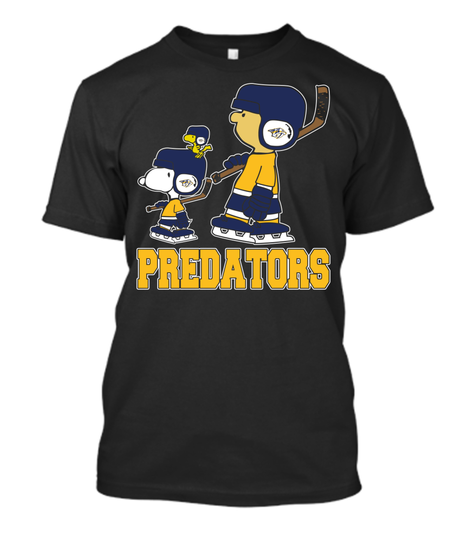Snoopy And Woodstock Nashville Predators Ice Hockey Fans T-Shirt