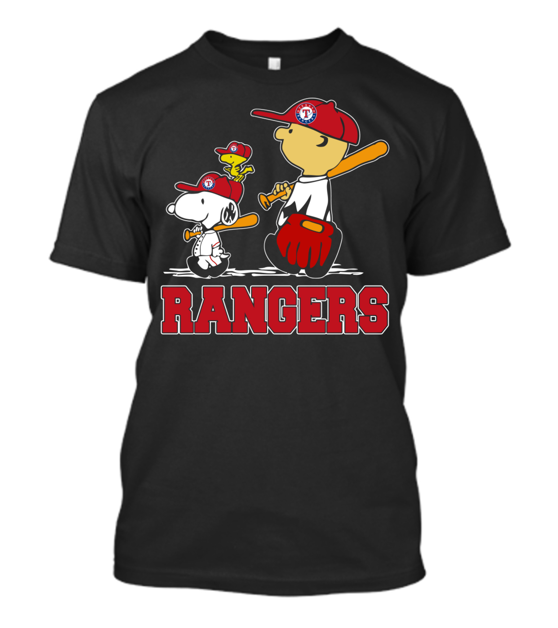 Snoopy Woodstock Texas Rangers Fans Team Spirit T-Shirt