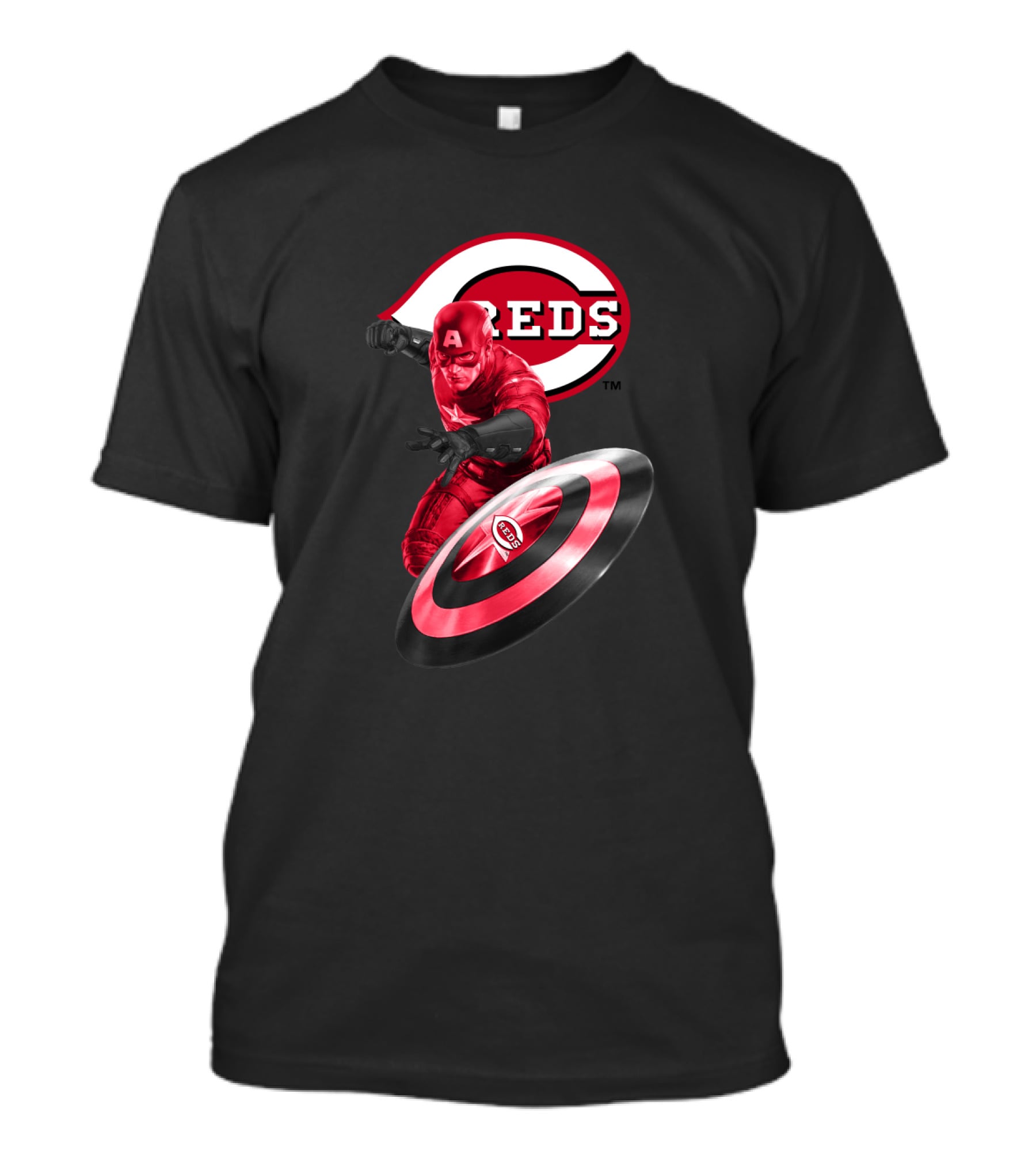 Cincinnati Reds Captain America Crossover Fan T-Shirt