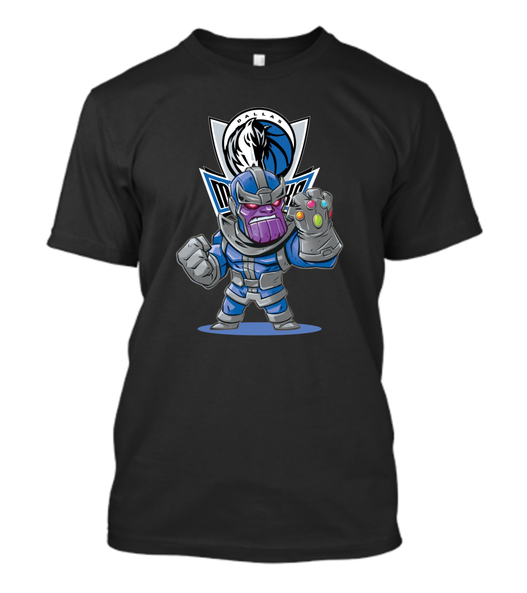 Dallas Mavericks Fans With Thanos Impersonation And Infinity Gauntlet T-Shirt
