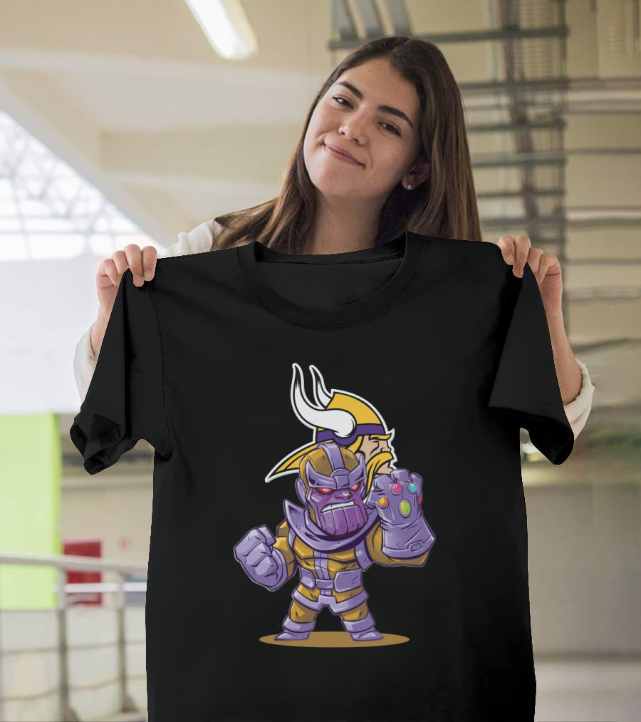 Thanos Minnesota Vikings Crossover T-Shirt