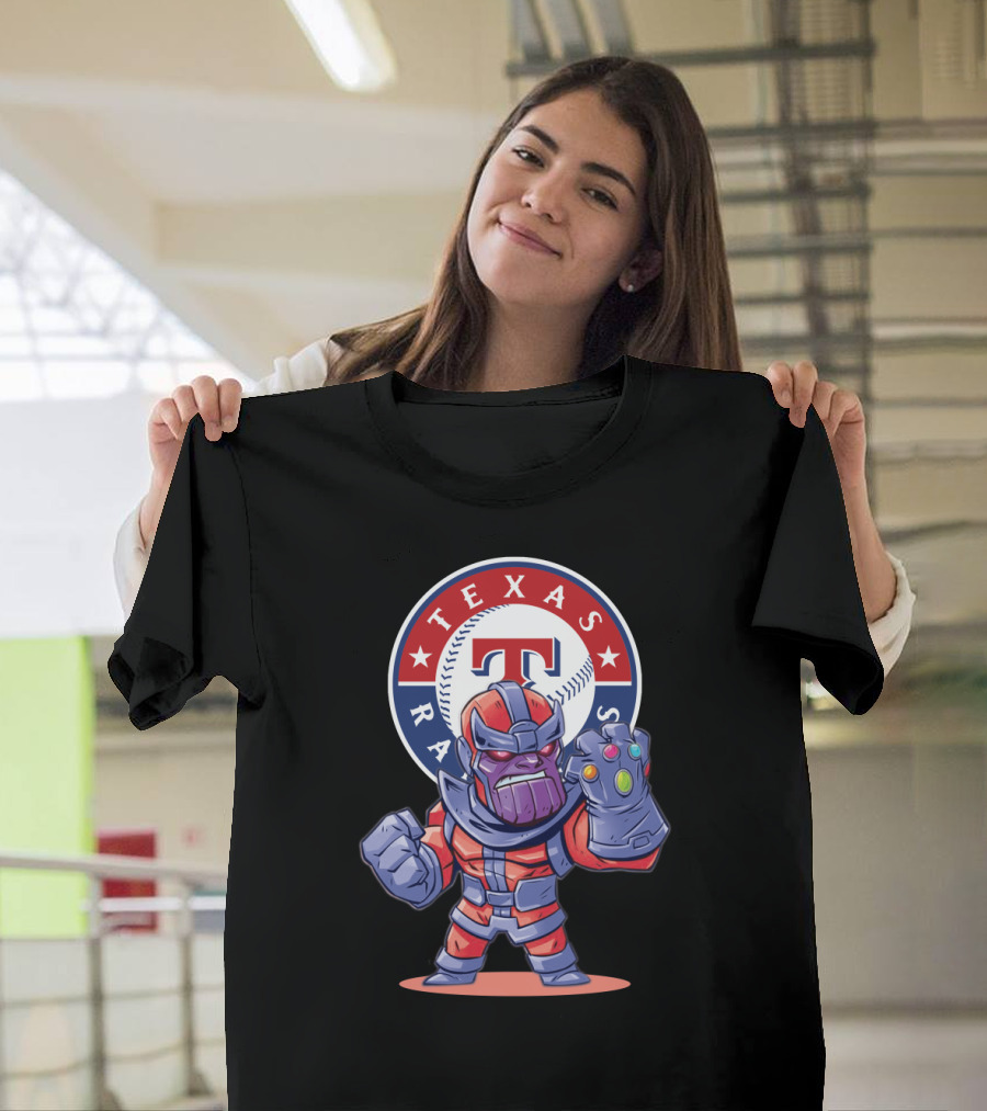 Texas Rangers Thanos Fan Art With Team T-Shirt