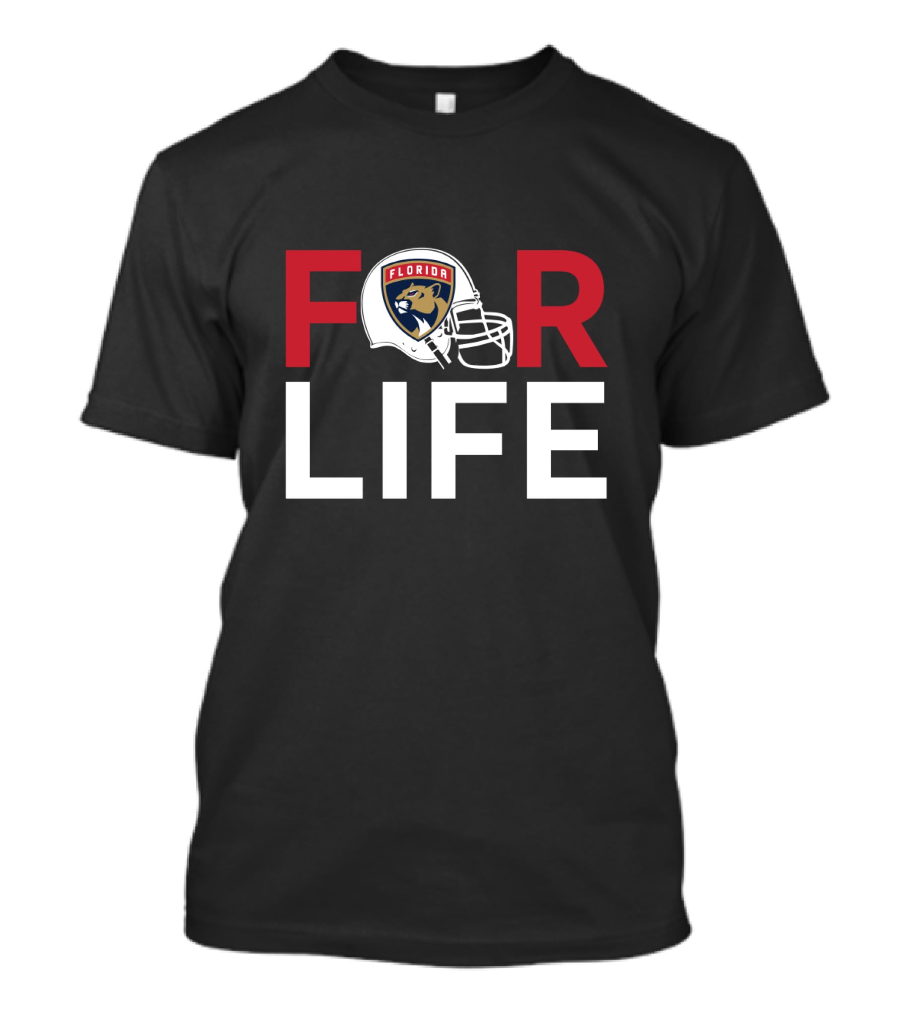 Florida Panthers For Life Football Helmet T-Shirt