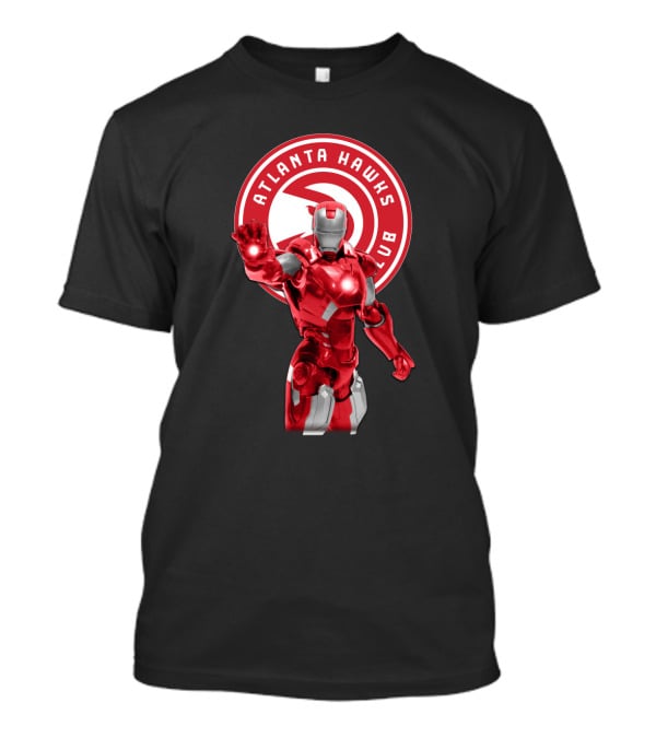 Iron Man Atlanta Hawks Basketball Fans T-Shirt