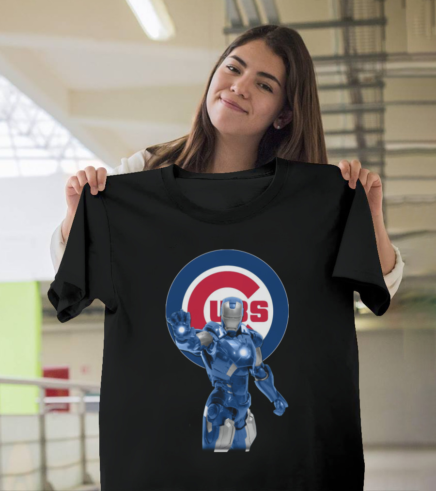 Chicago Cubs Iron Man Crossover Marvel Merchandise T-Shirt