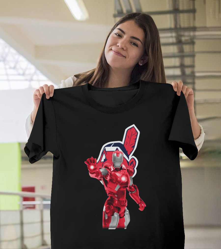 Iron Man Cleveland Indians Chief Wahoo Collaboration T-Shirt