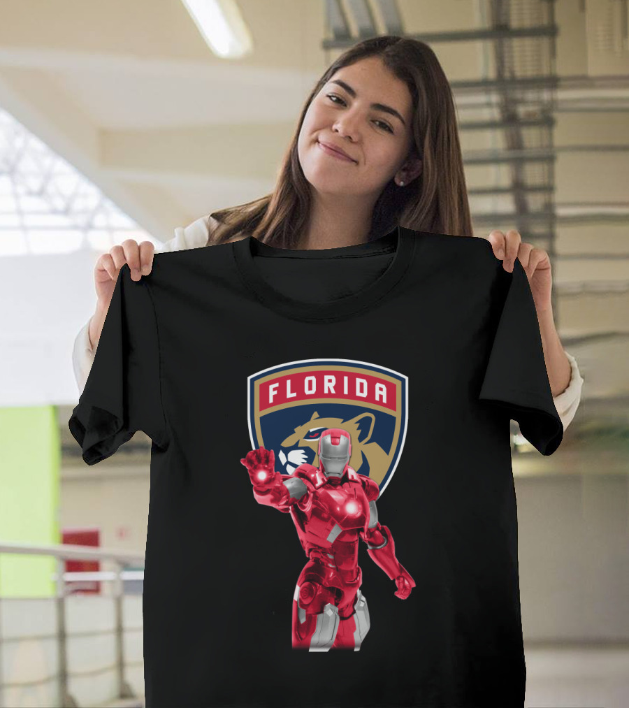 Iron Man Florida Panthers Crossover T-Shirt