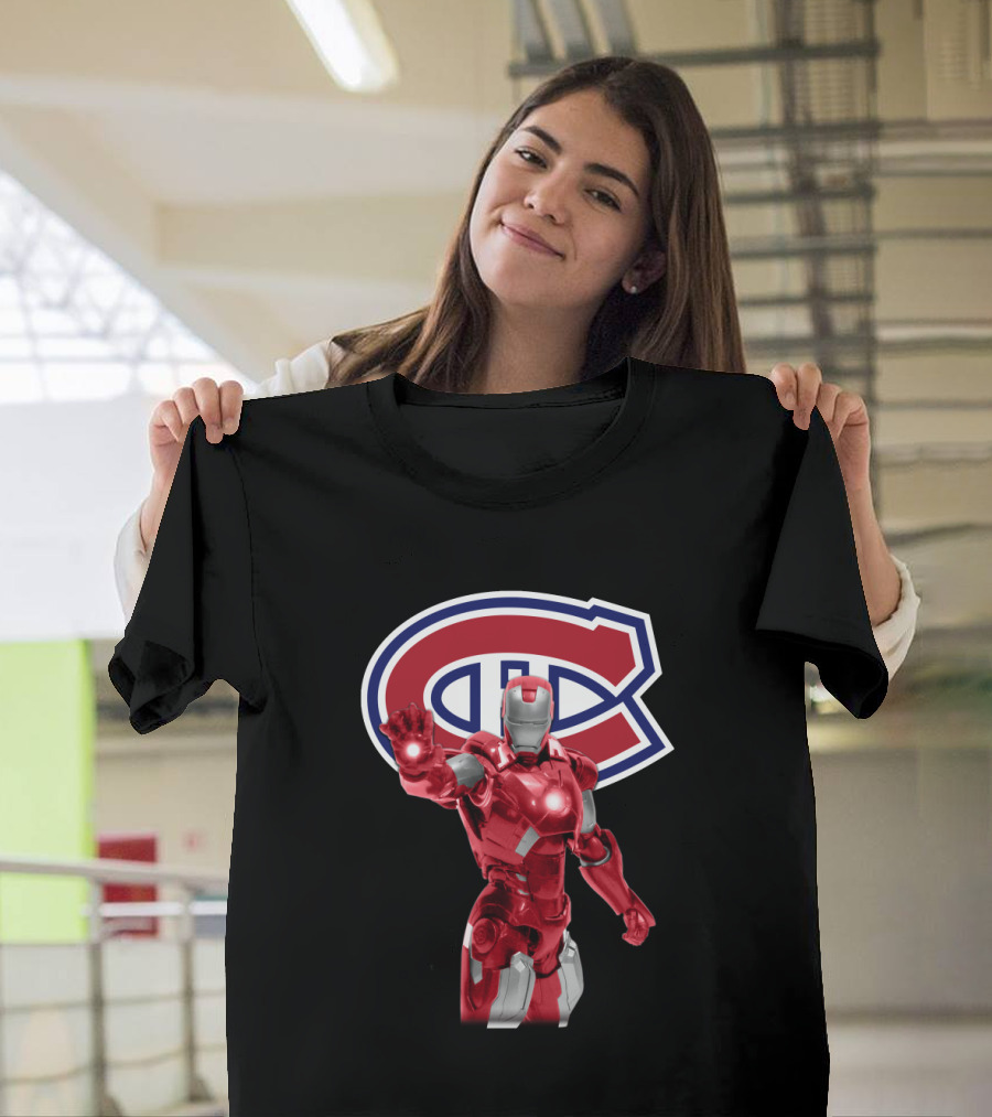 Montreal Canadiens Iron Man Crossover NHL Fan Merchandise T-Shirt