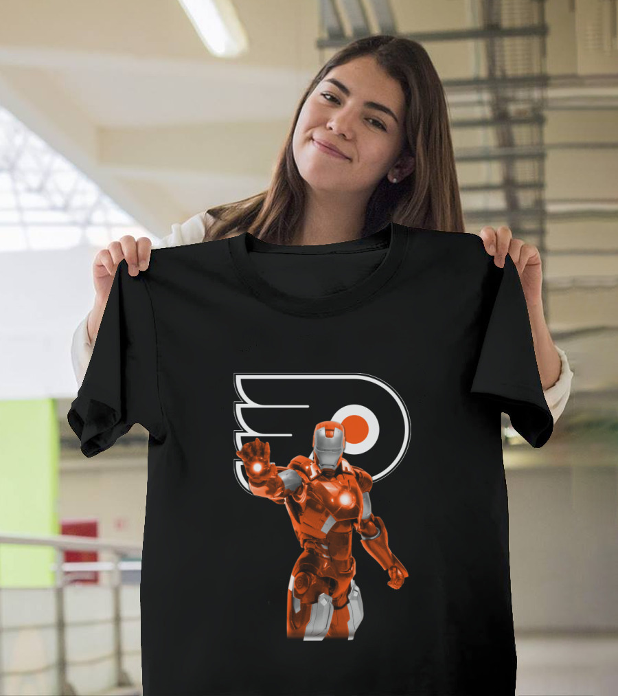Philadelphia Flyers Iron Man Crossover T-Shirt