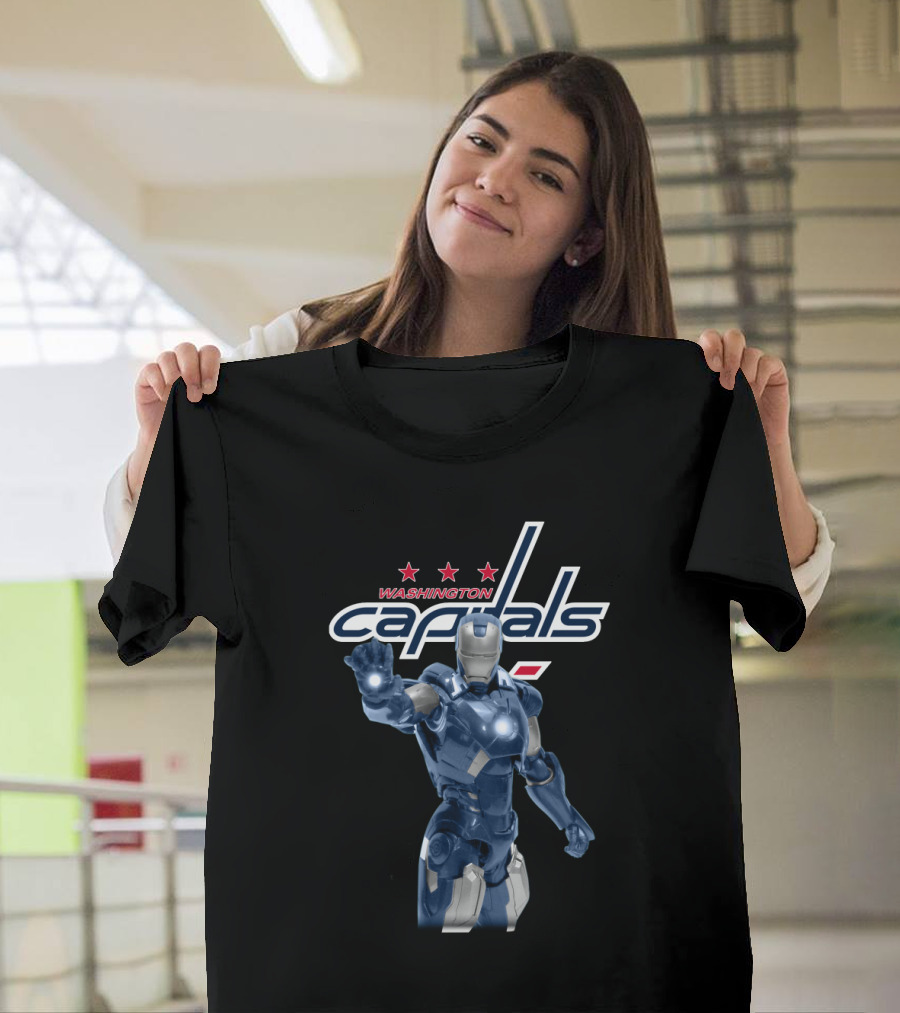 Washington Capitals Iron Man Crossover T-Shirt