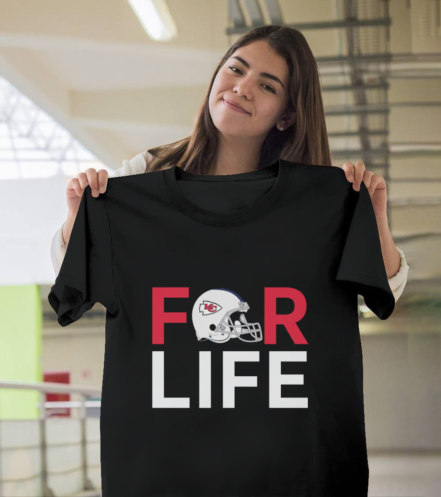 Kansas City Chiefs Helmet For Life Fan Support T-Shirt