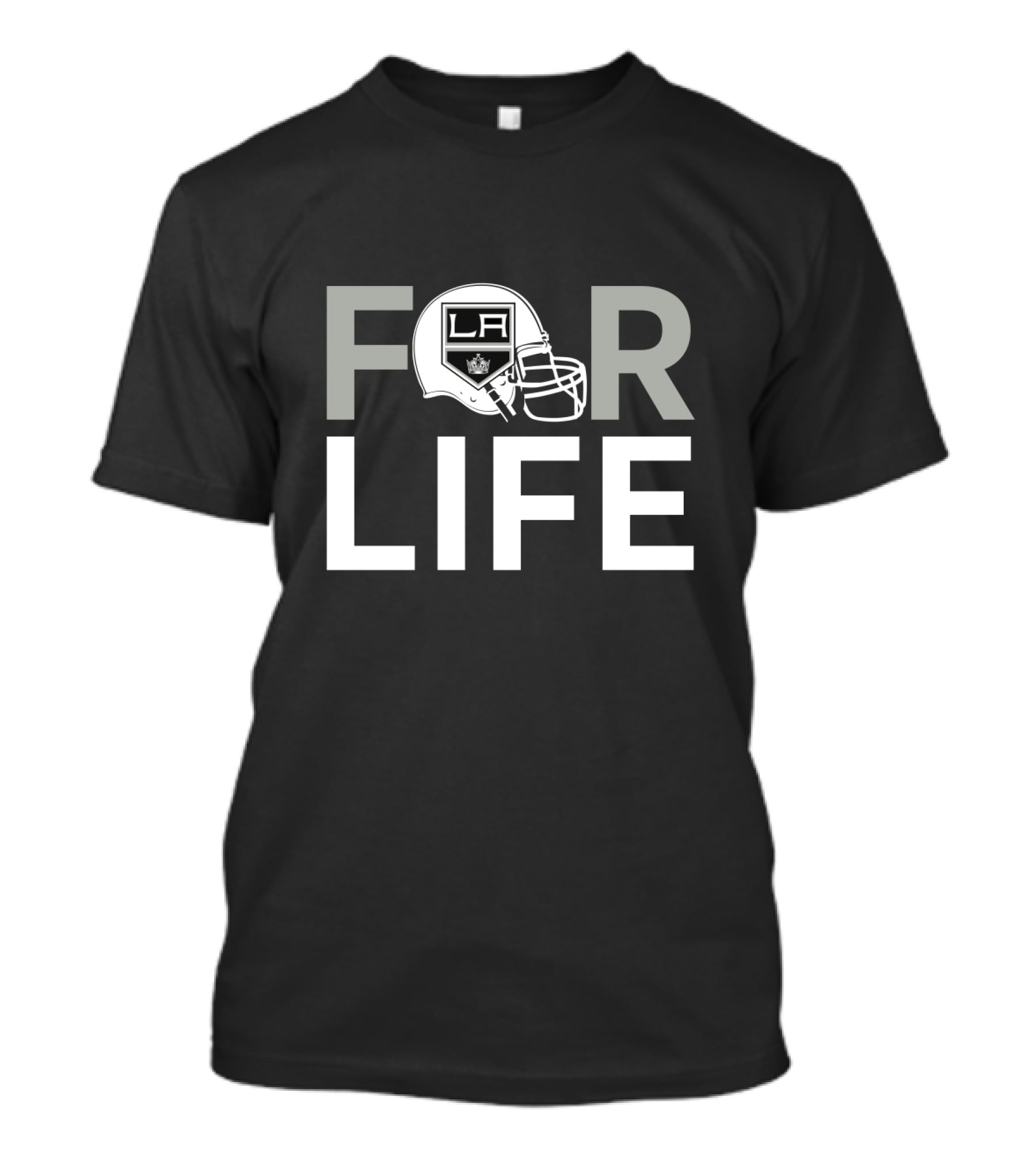 Los Angeles Kings Helmet Logo For Life T-Shirt