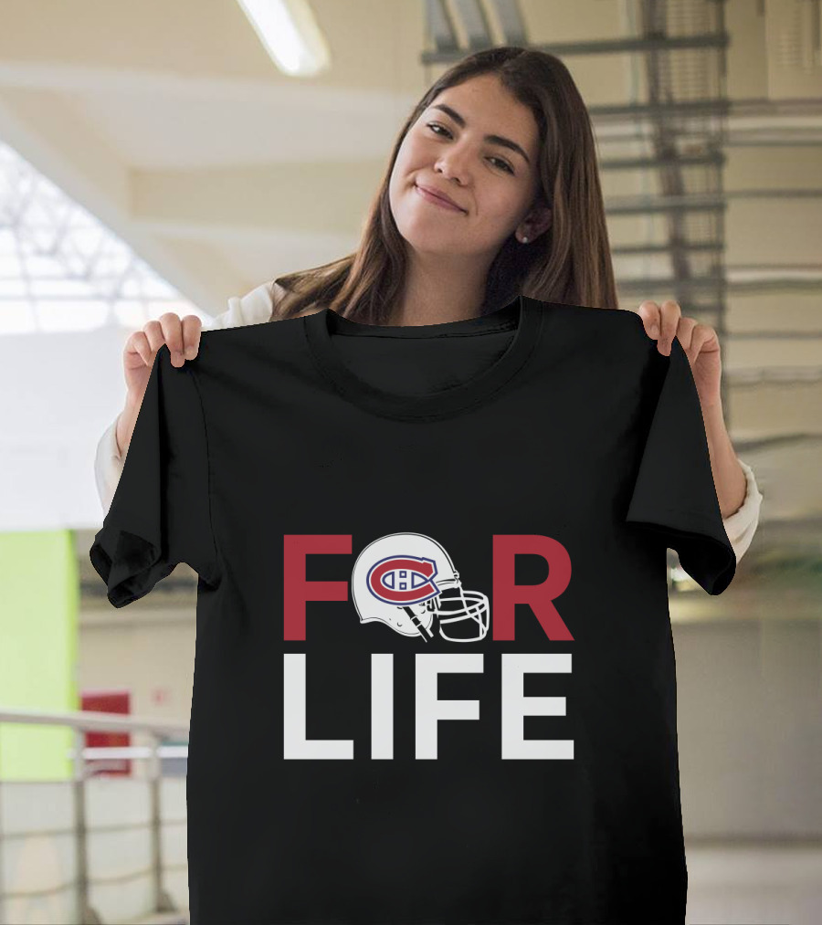 Montreal Canadiens Helmet For Life Fan Loyalty T-Shirt