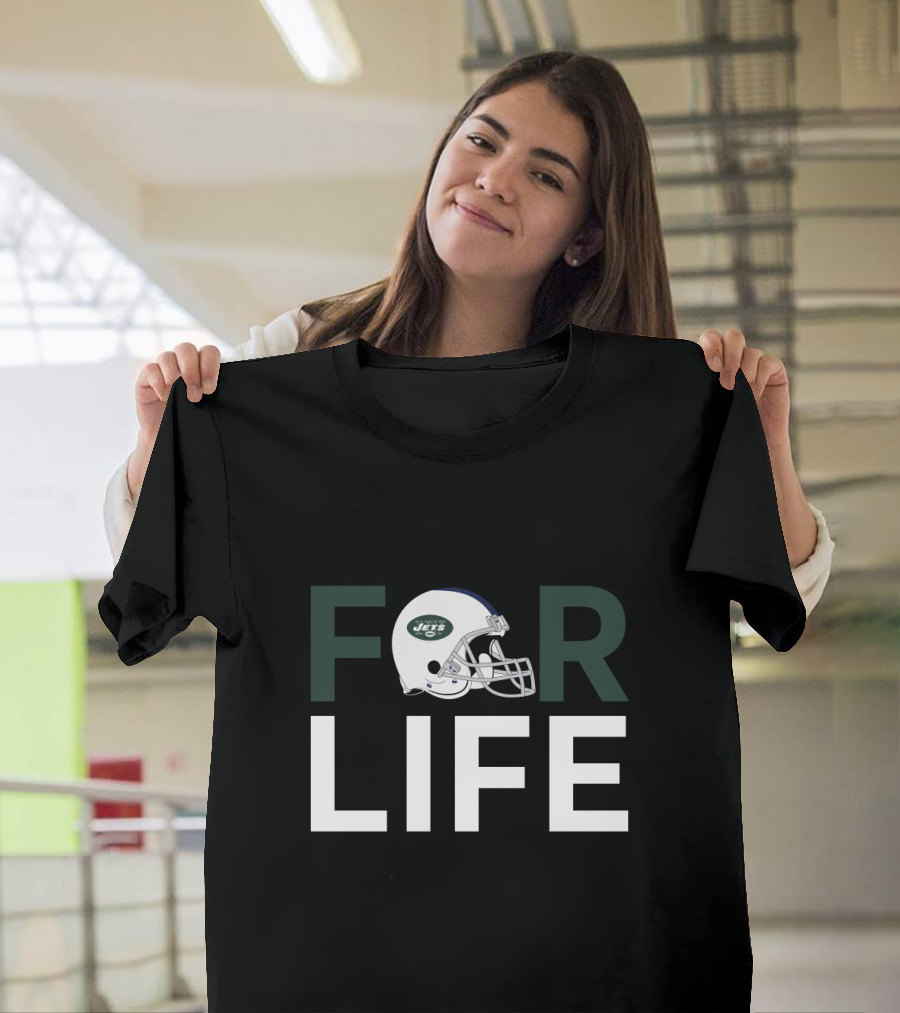 New York Jets Helmet For Life Fans T-Shirt