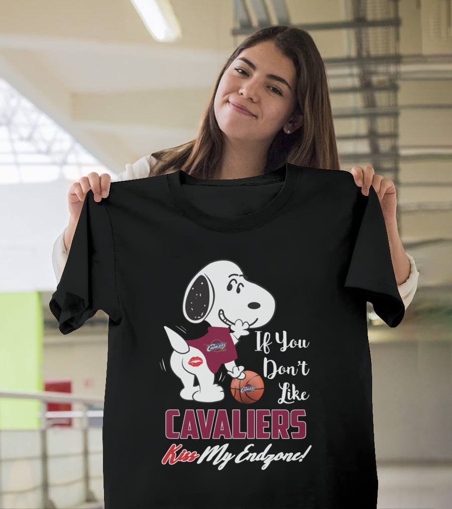 Snoopy Cleveland Cavaliers If You Don't Like Cavaliers Kiss My Endzone T-Shirt