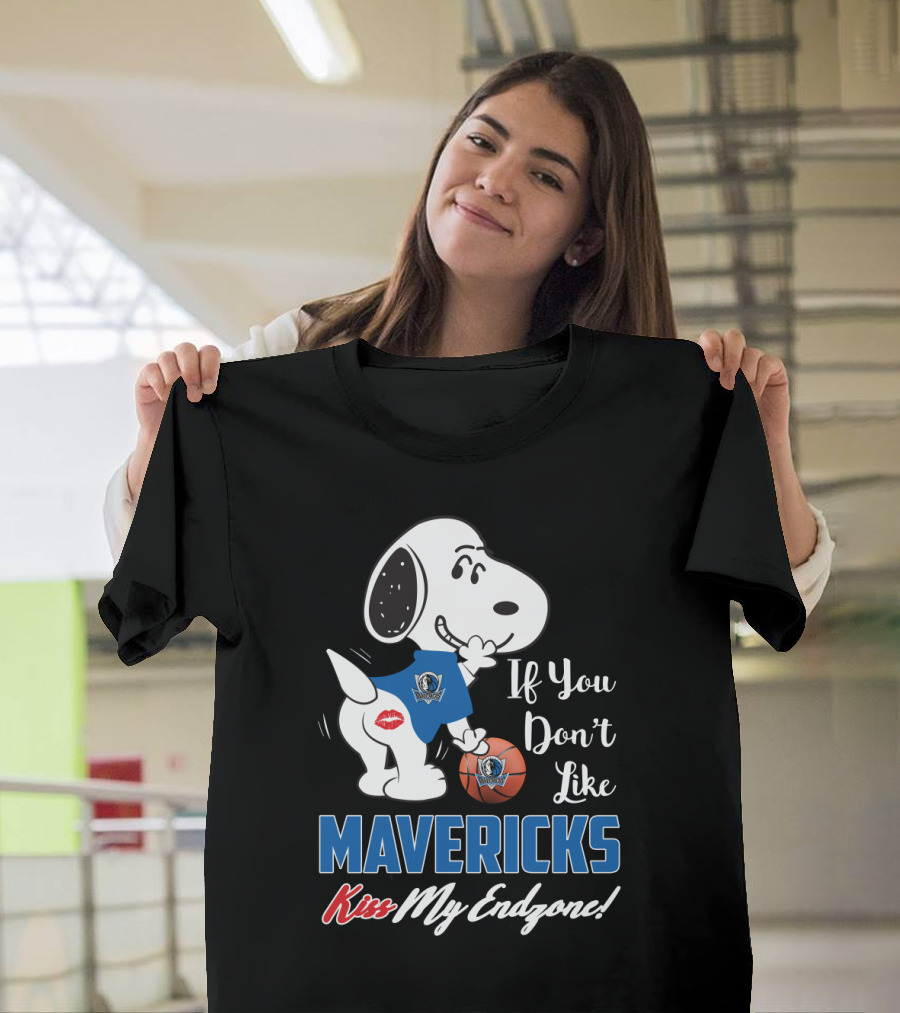 Snoopy Mavericks Kiss My Endzone Basketball Fans T-Shirt