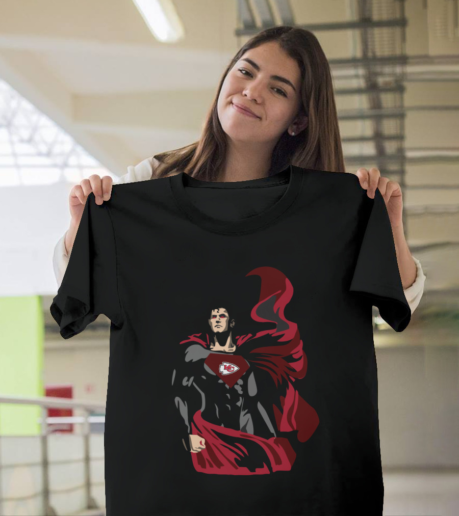 Superman Kansas City Chiefs Fan Merchandise Superhero Chiefs T-Shirt