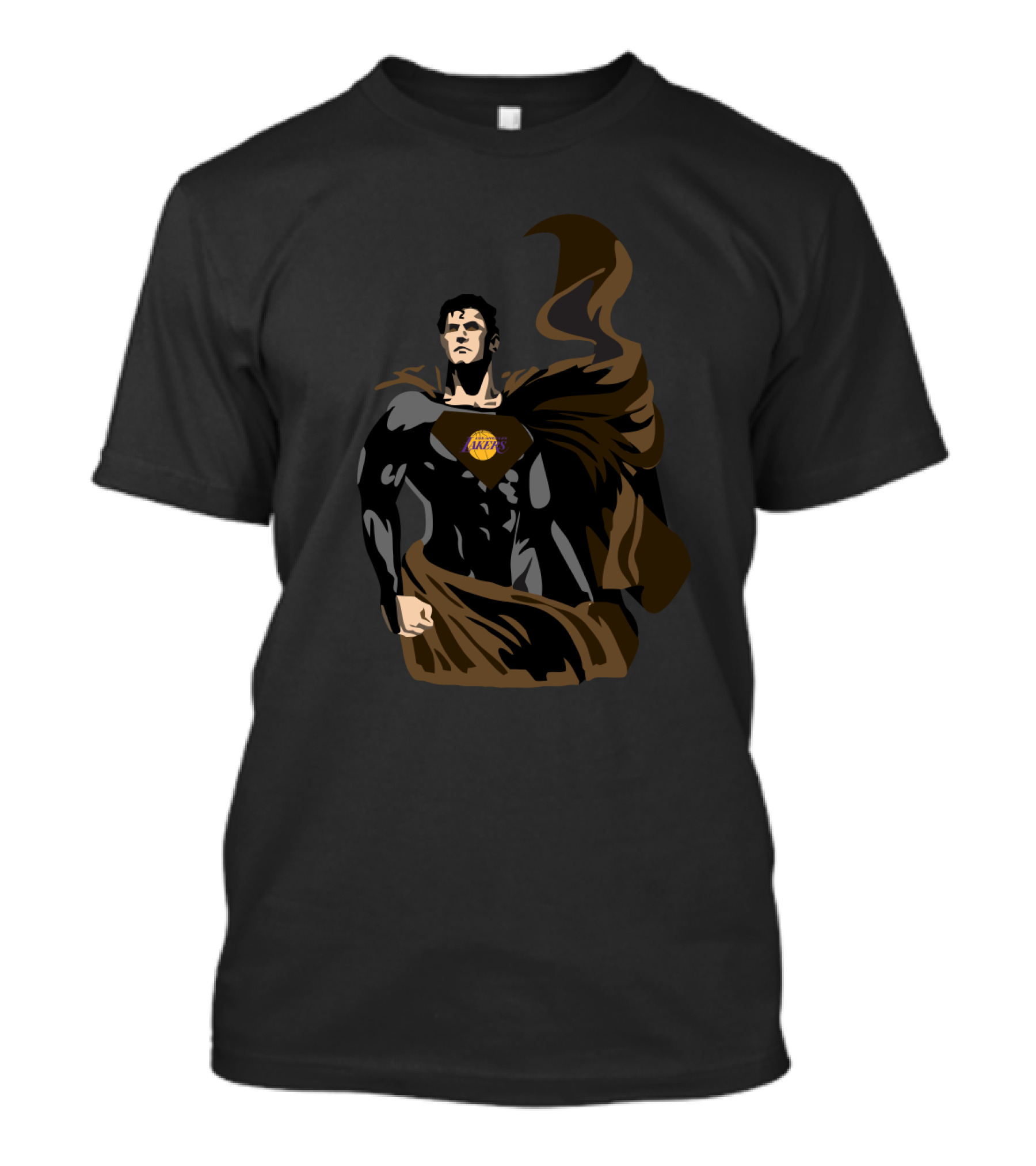 Superman Los Angeles Lakers Fans Iconic Hero Symbol T-Shirt