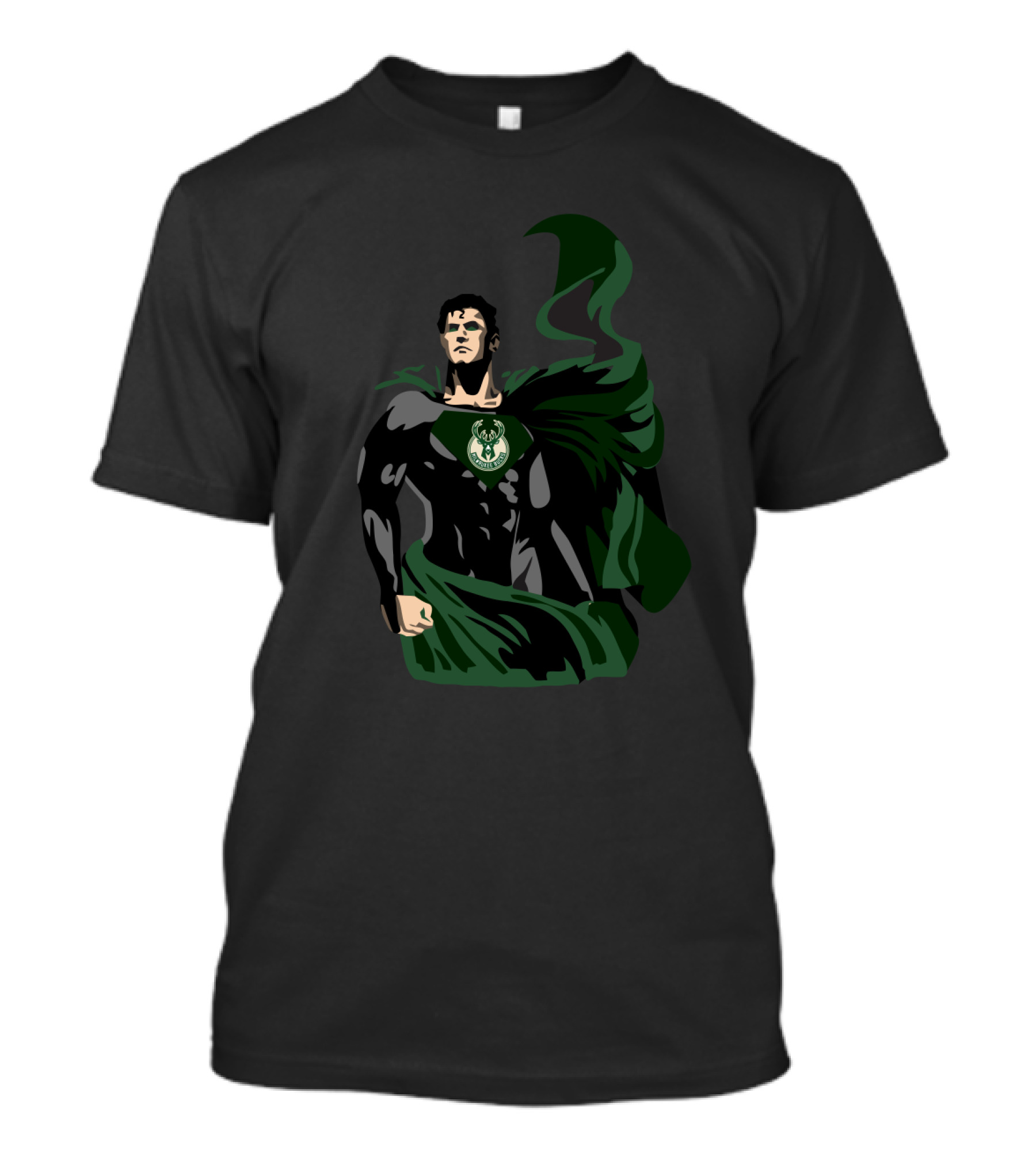 Superman Milwaukee Bucks Fan Apparel Symbol T-Shirt