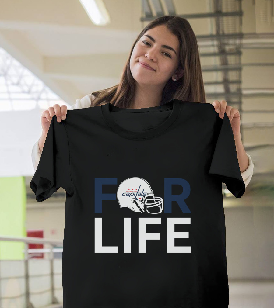 Washington Capitals Football Helmet Fan Forever T-Shirt