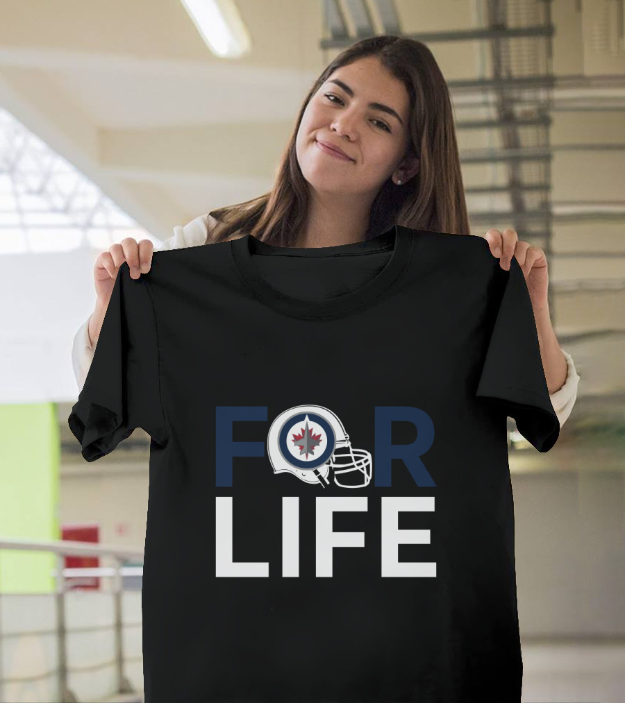 Winnipeg Jets Helmet For Life Hockey Fan T-Shirt