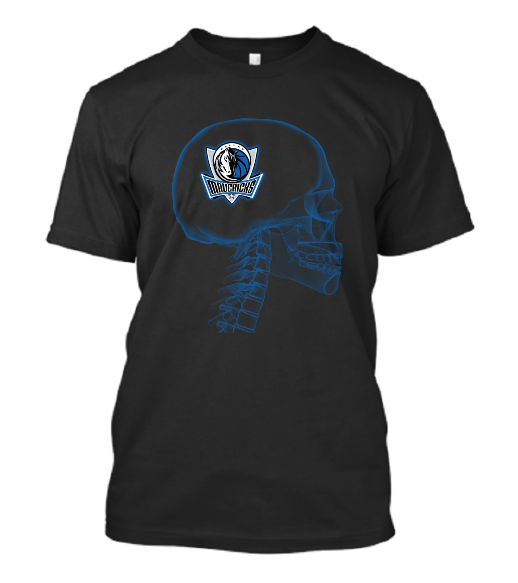 Dallas Mavericks Brain Skull Halloween T-Shirt