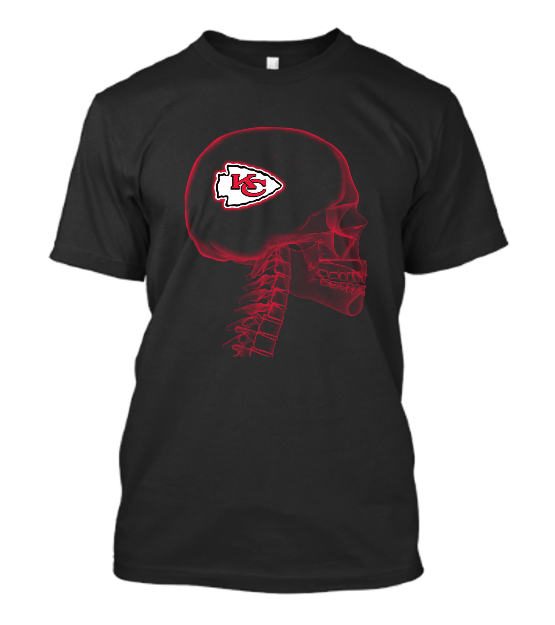 Kansas City Chiefs Skull Logo Halloween Theme T-Shirt