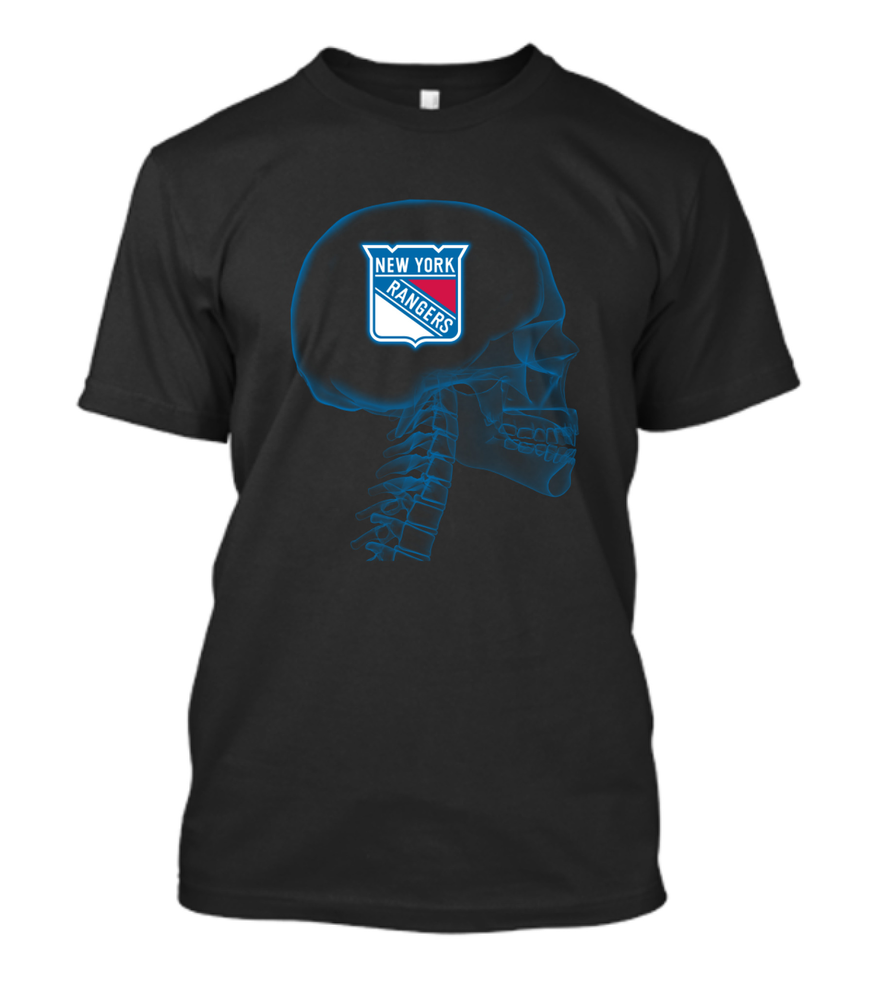 New York Rangers Brain Skull Halloween T-Shirt