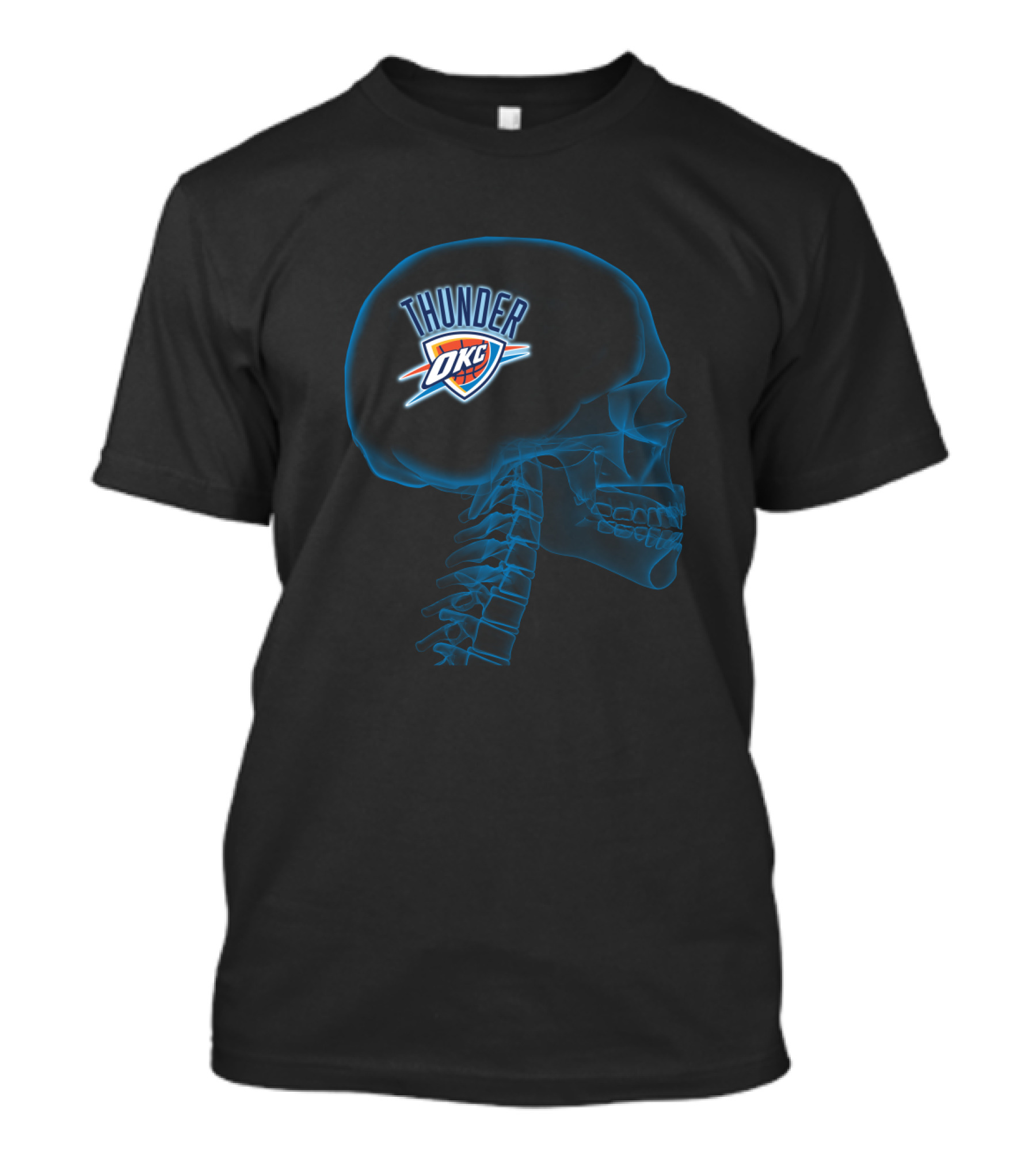 Thunder Okc Skull Halloween Oklahoma City T-Shirt