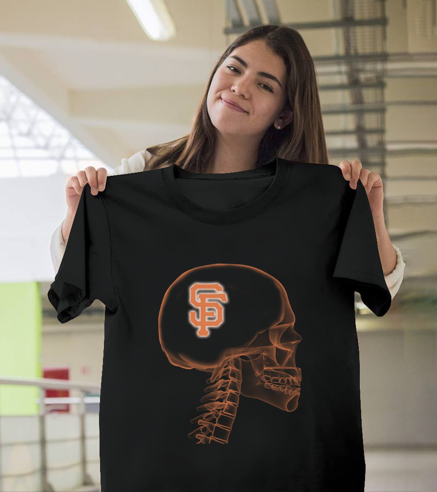San Francisco Giants Skull Brain Halloween T-Shirt