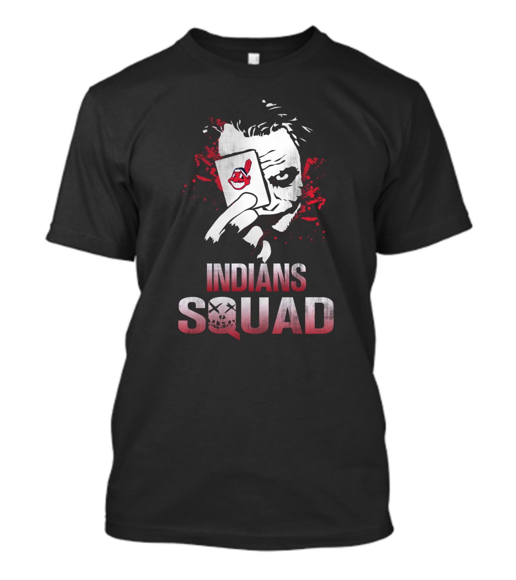 Indians Squad Joker Card Face Paint Fans T-Shirt
