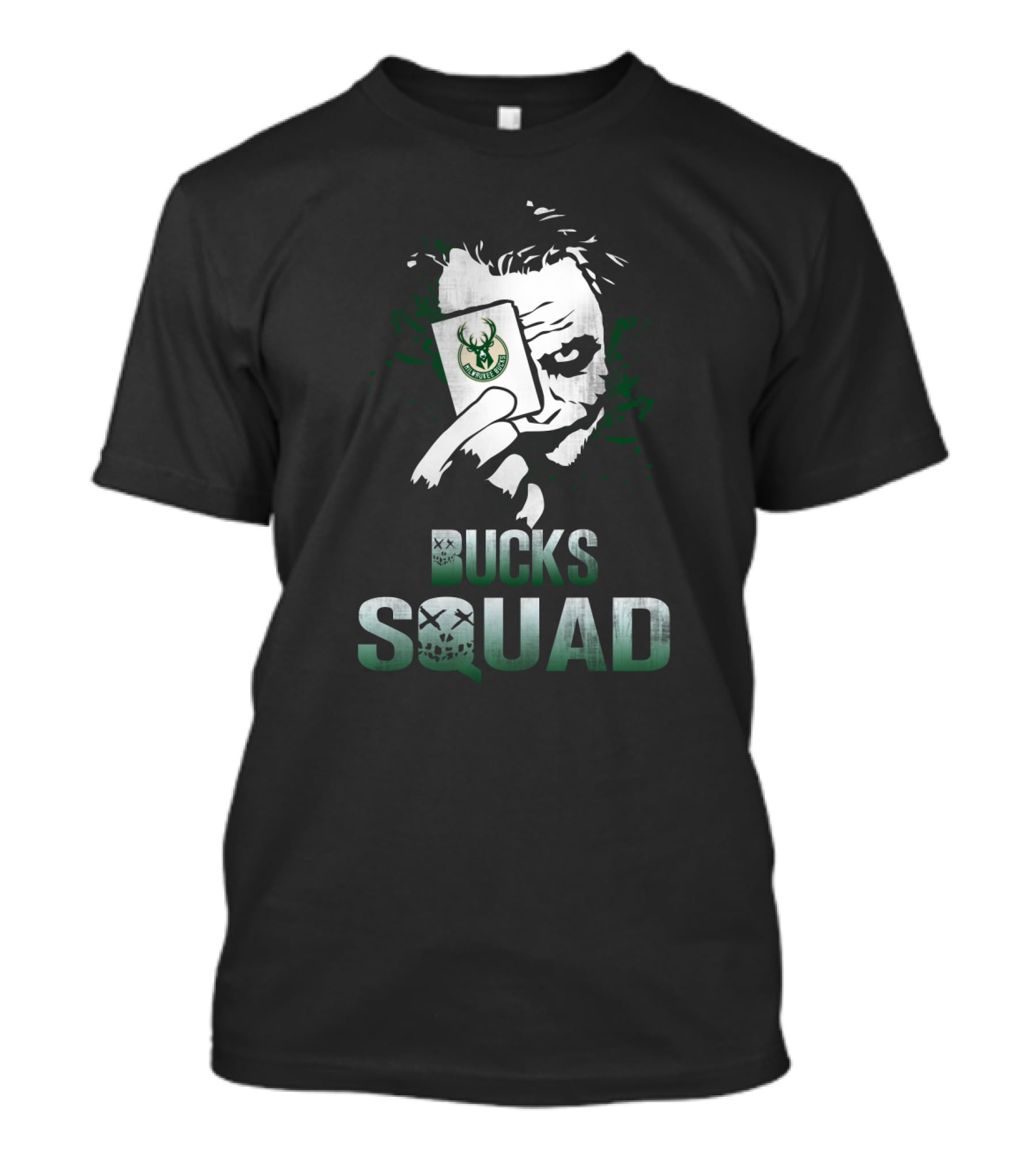 Bucks Squad Joker Card Milwaukee Fans Joker And Milwaukee Bucks Fans T-Shirt