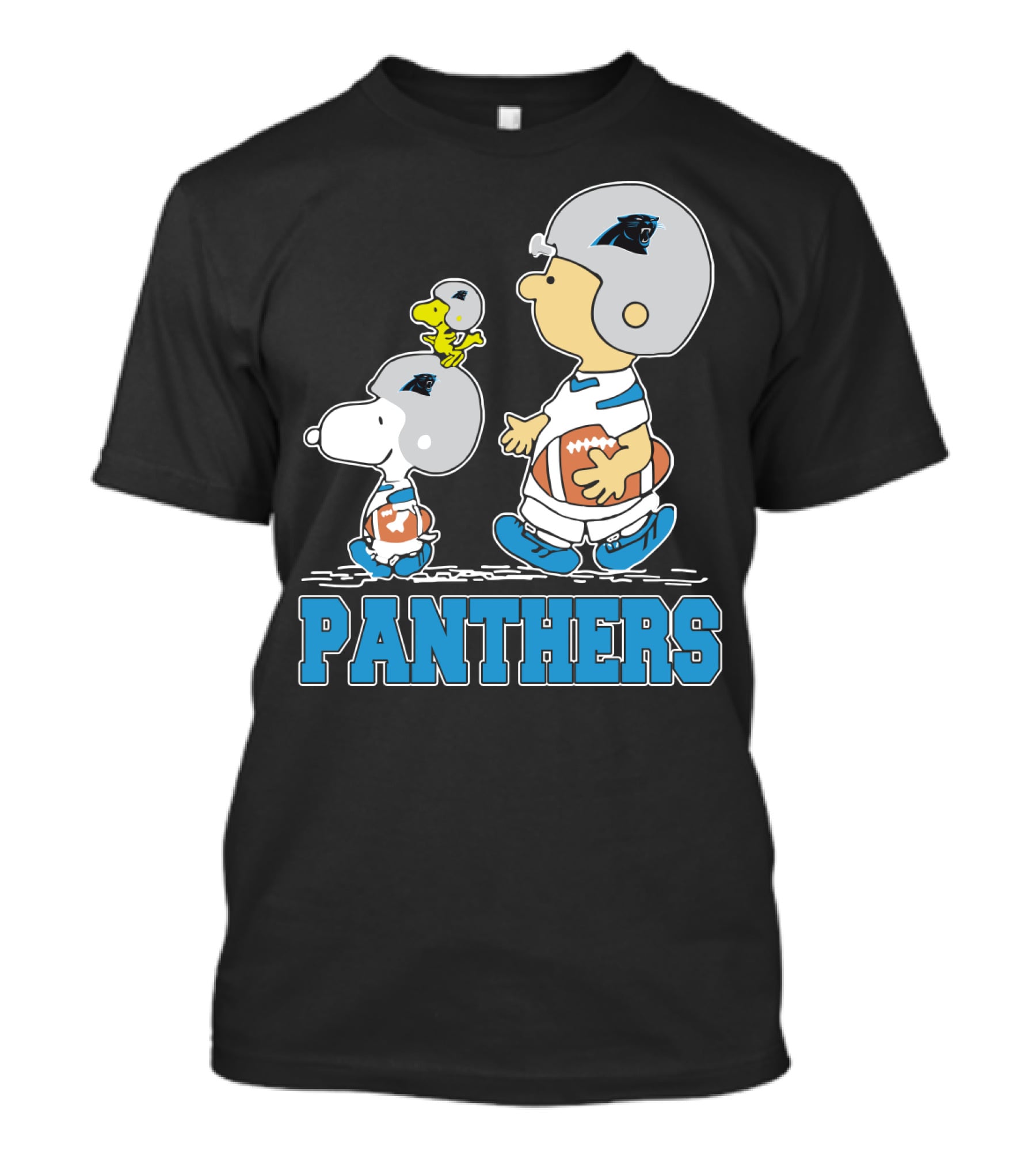 Snoopy Woodstock Charlie Brown Carolina Panthers Fans T-Shirt