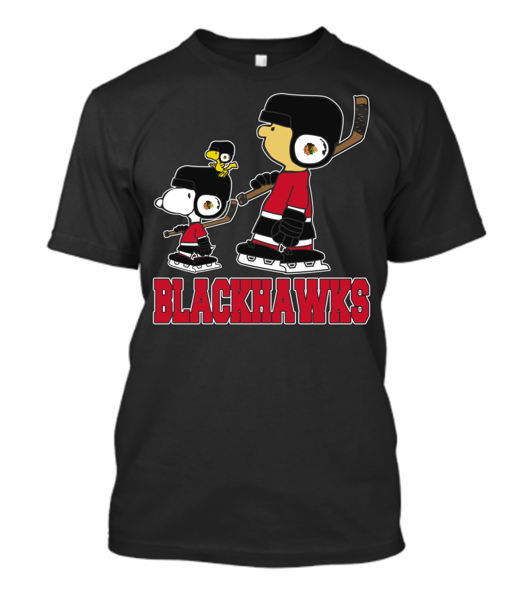 Snoopy Woodstock And Blackhawks Hockey Fans Team Spirit T-Shirt