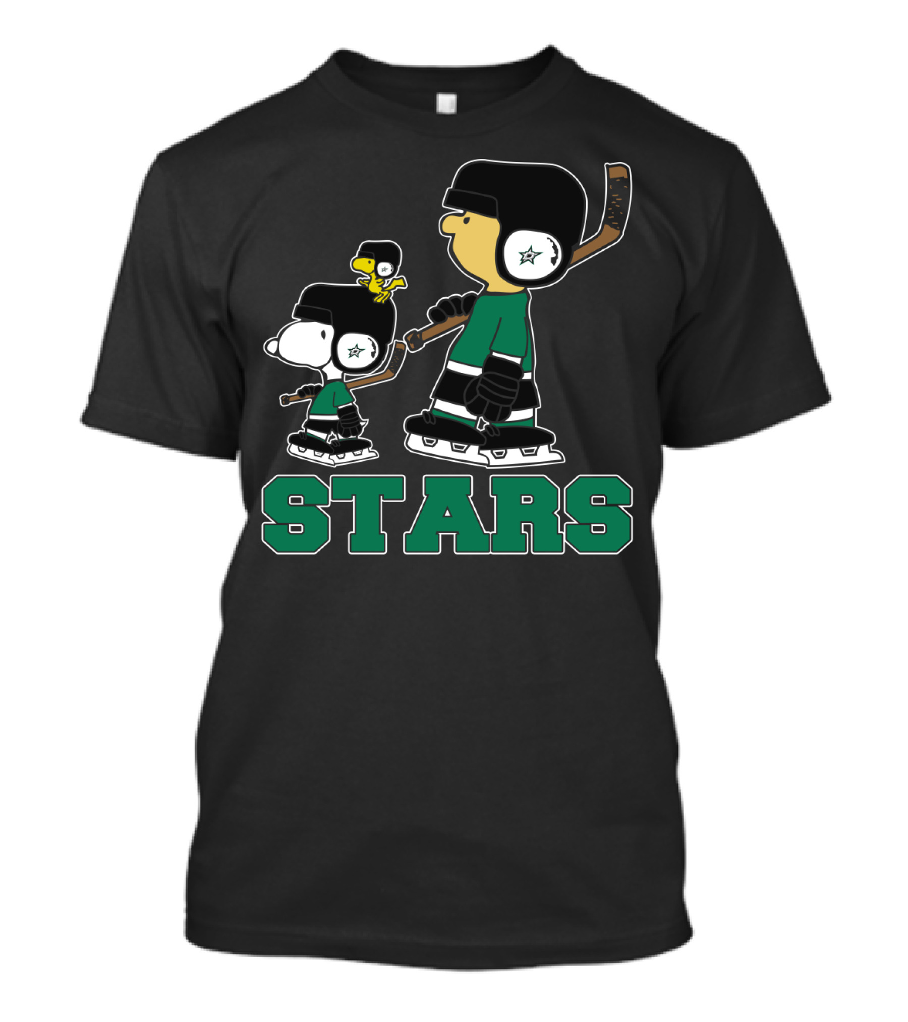 Snoopy Woodstock Dallas Stars Hockey Fans T-Shirt
