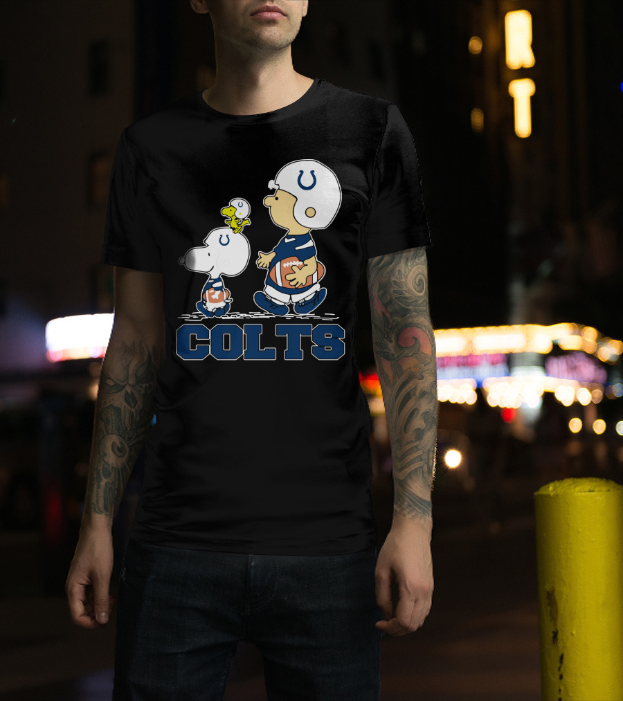 Snoopy Woodstock Indianapolis Colts Team Spirit T-Shirt