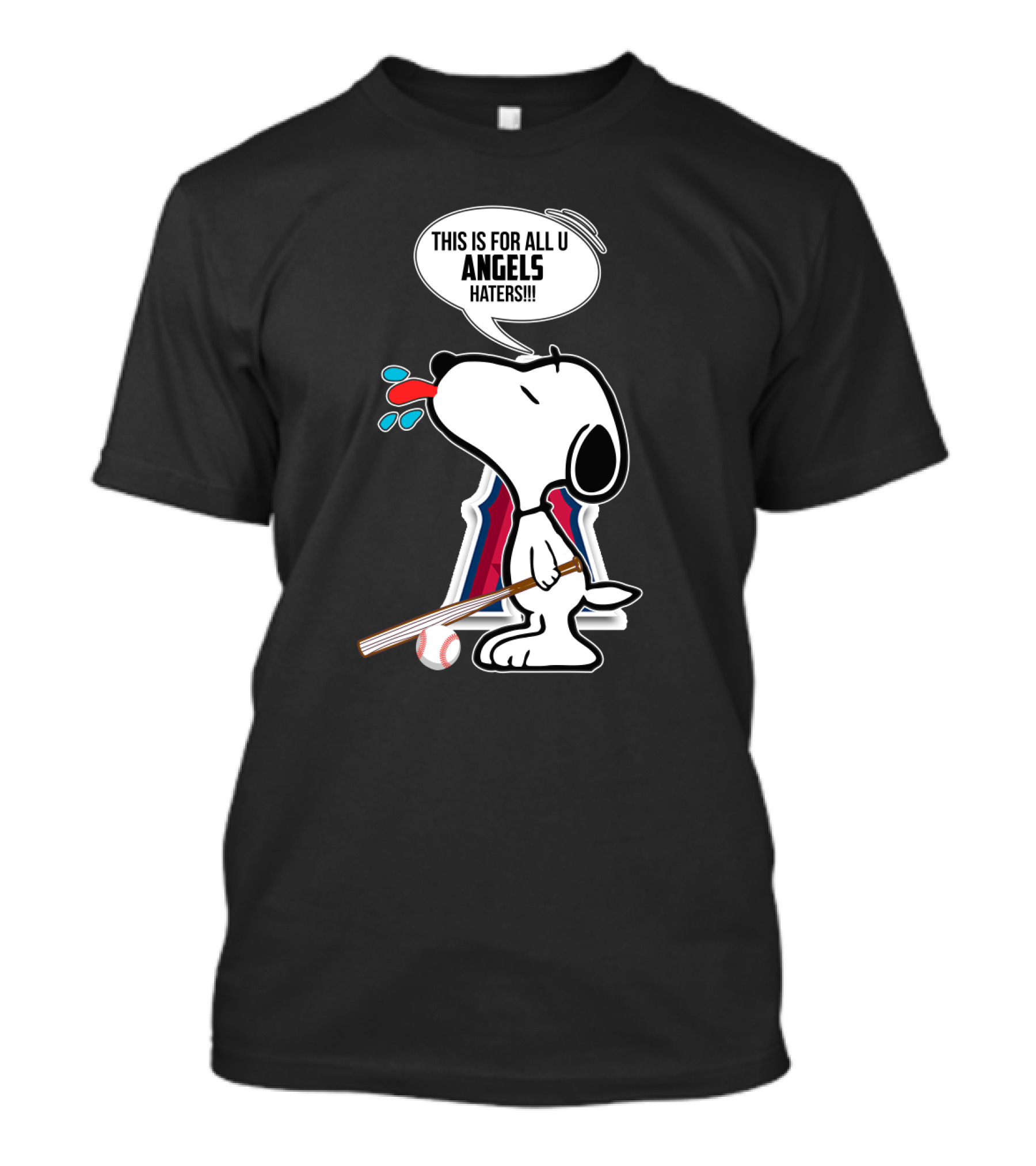 Snoopy Showcases Los Angeles Angels Pride For Haters T-Shirt