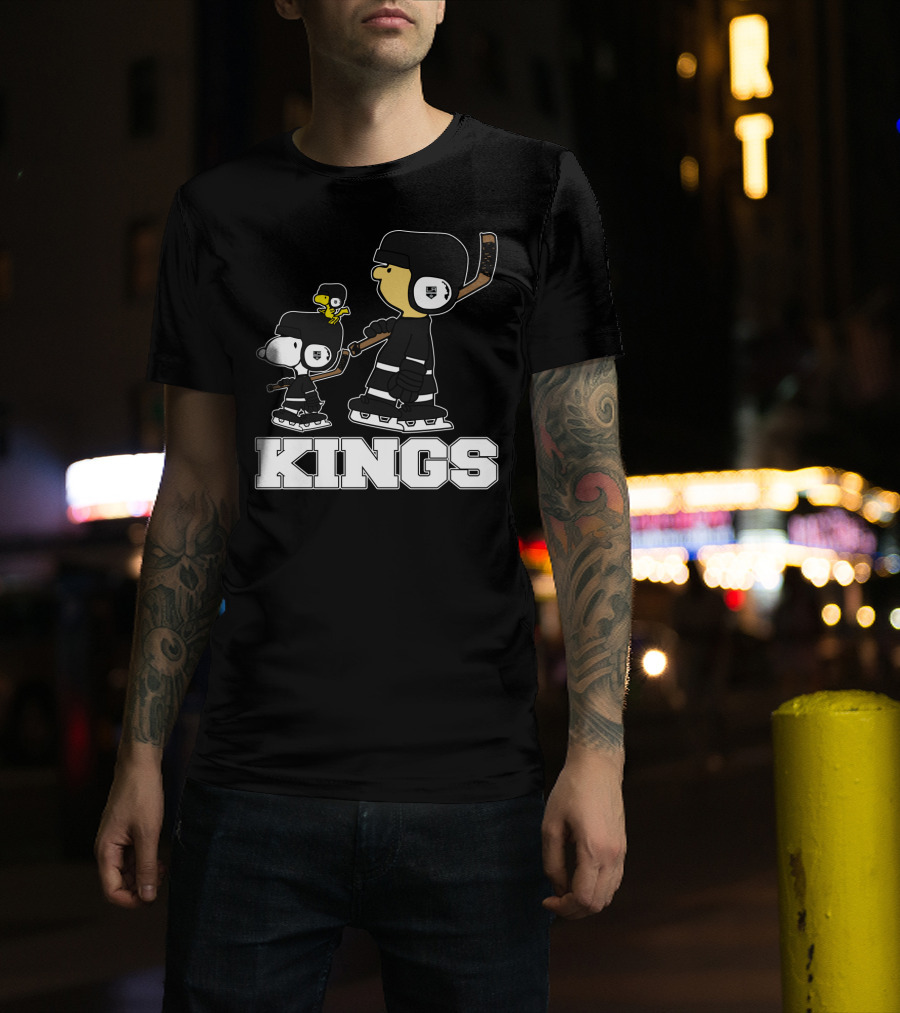 Snoopy And Woodstock Los Angeles Kings Hockey Fans T-Shirt