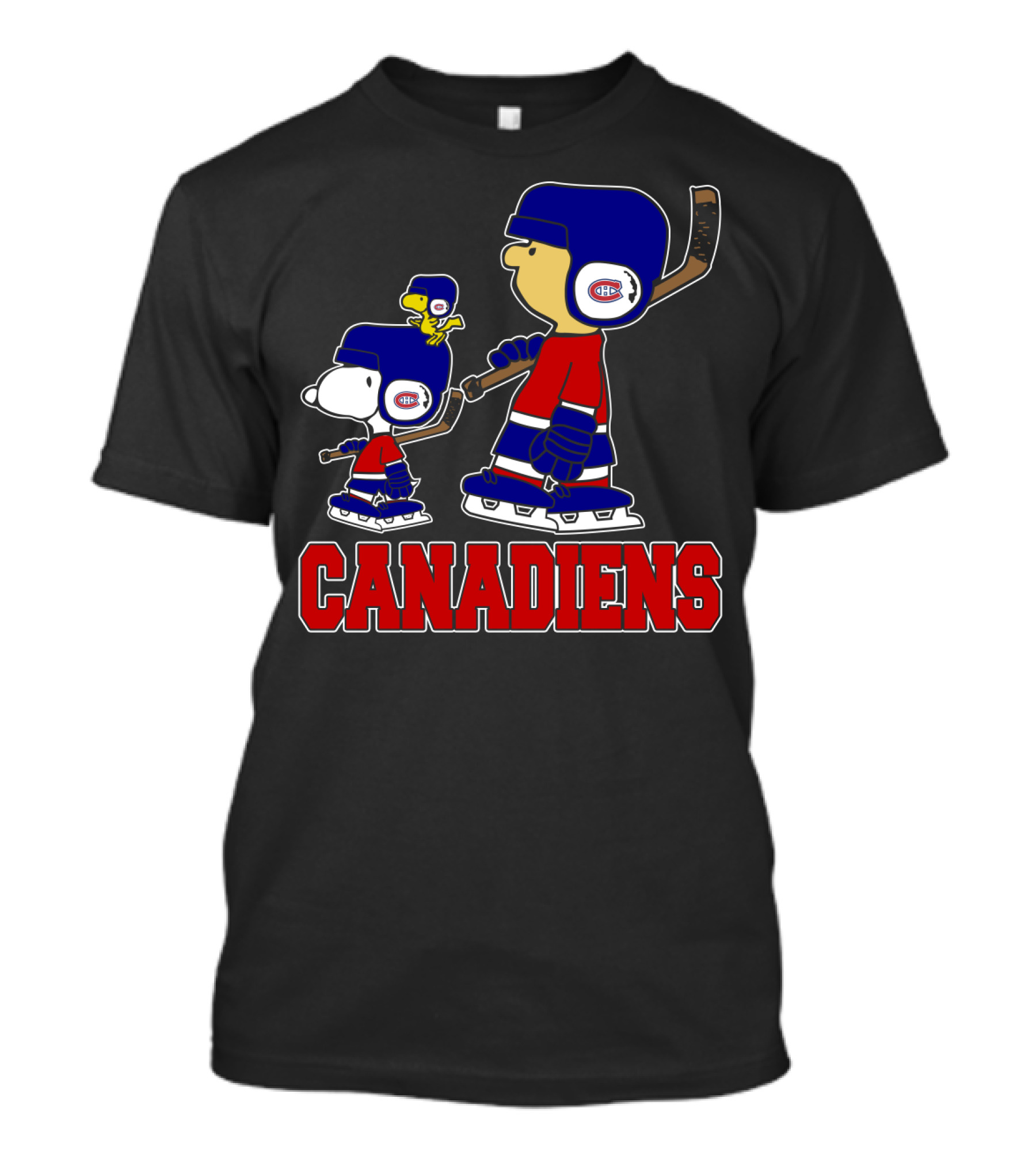 Snoopy Canadiens Fan Hockey Skate With Woodstock And Friends T-Shirt