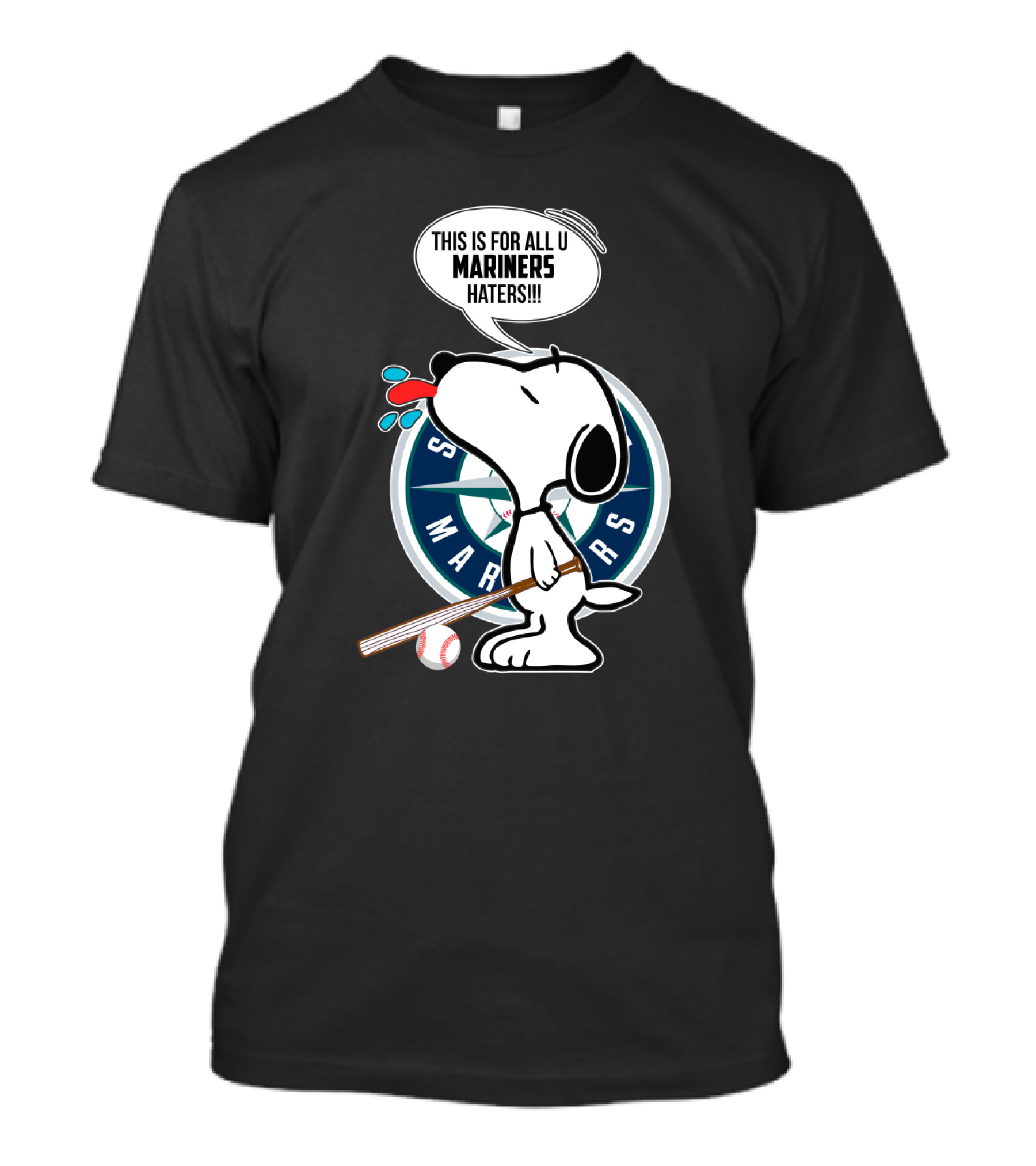 Snoopy Mariners Haters Baseball Seattle Mariners T-Shirt