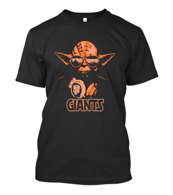 Yoda Star Wars San Francisco Giants Logo Fusion With Iconic Sunglasses And Headphones T-Shirt
